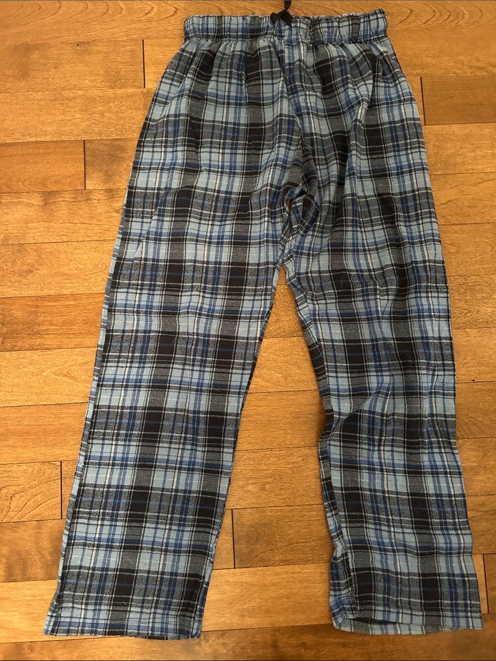 Men's Blue Plaid Flannel Lounge Pants